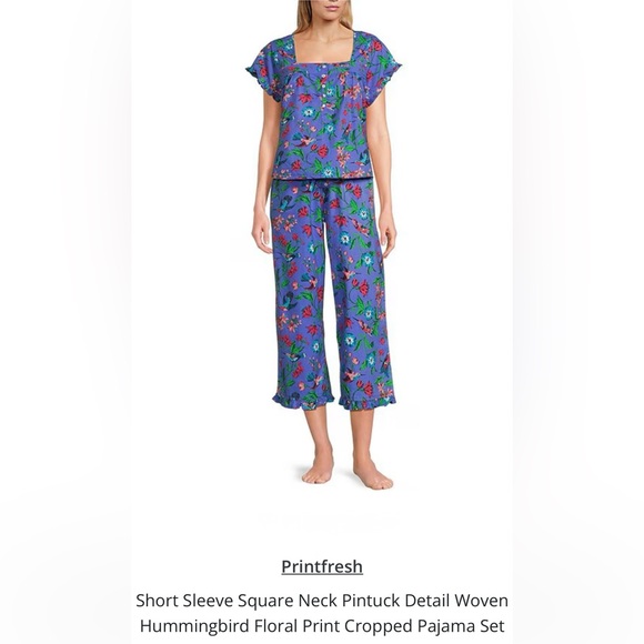 Printfresh Hummingbird Haven Pajama set in Crocus Size Large - Picture 9 of 11